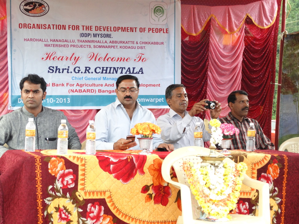 Rev. Staney D Almeda director of ODP & Mr. Chintala CGM NABARD on the Dias