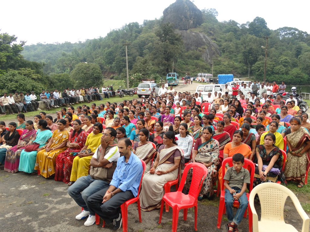 SHG members gathering at CGM visit at Somwarpete