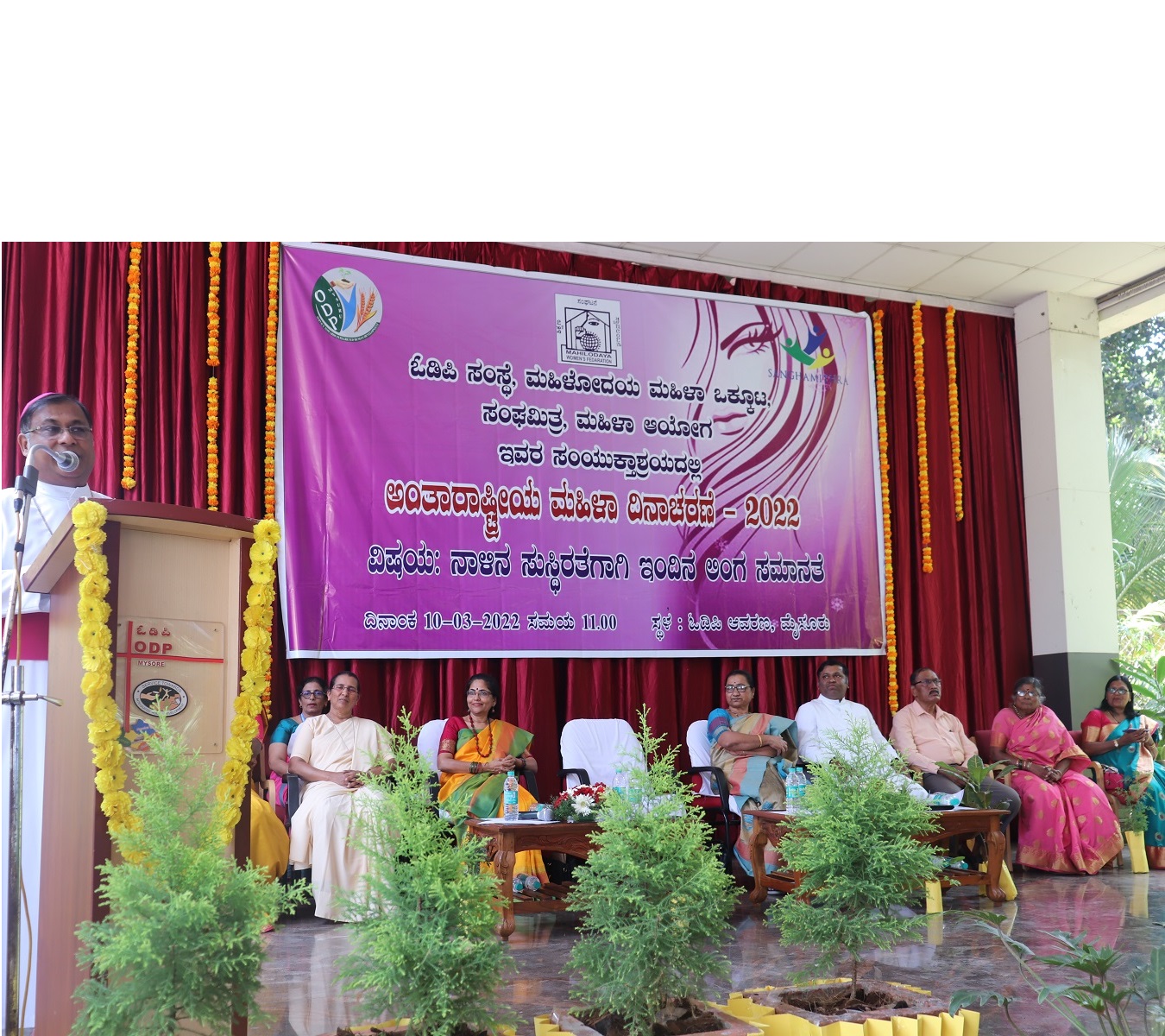 Most Rev. Dr.K A William – Bishop of Mysore addressing the gathering