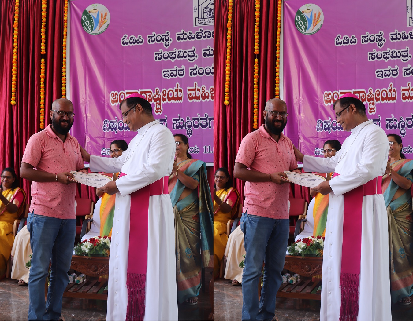 Distribution of certificates to members who donated hair for the cancer patients