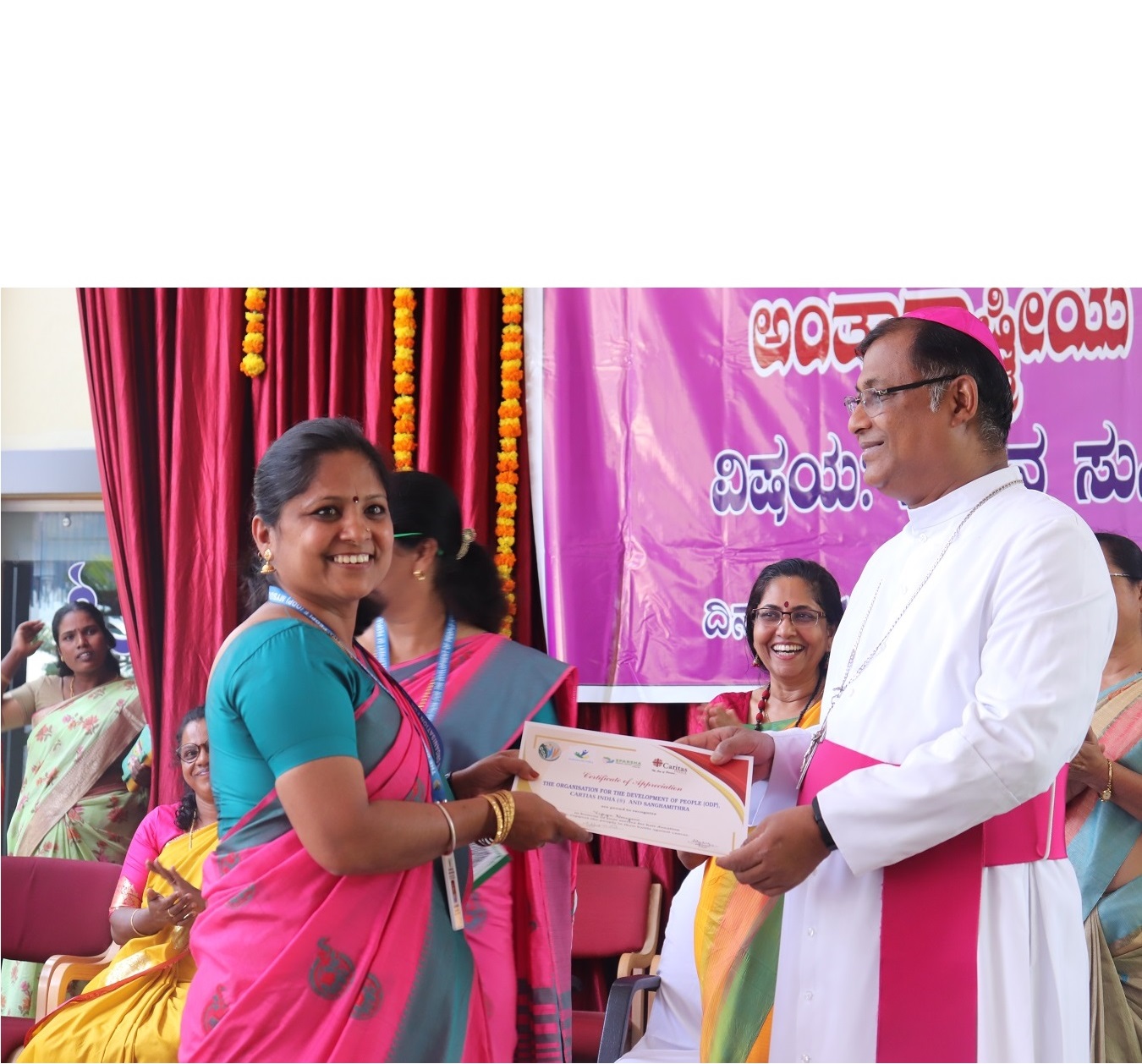 Distribution of certificates to members who donated hair for the cancer patients